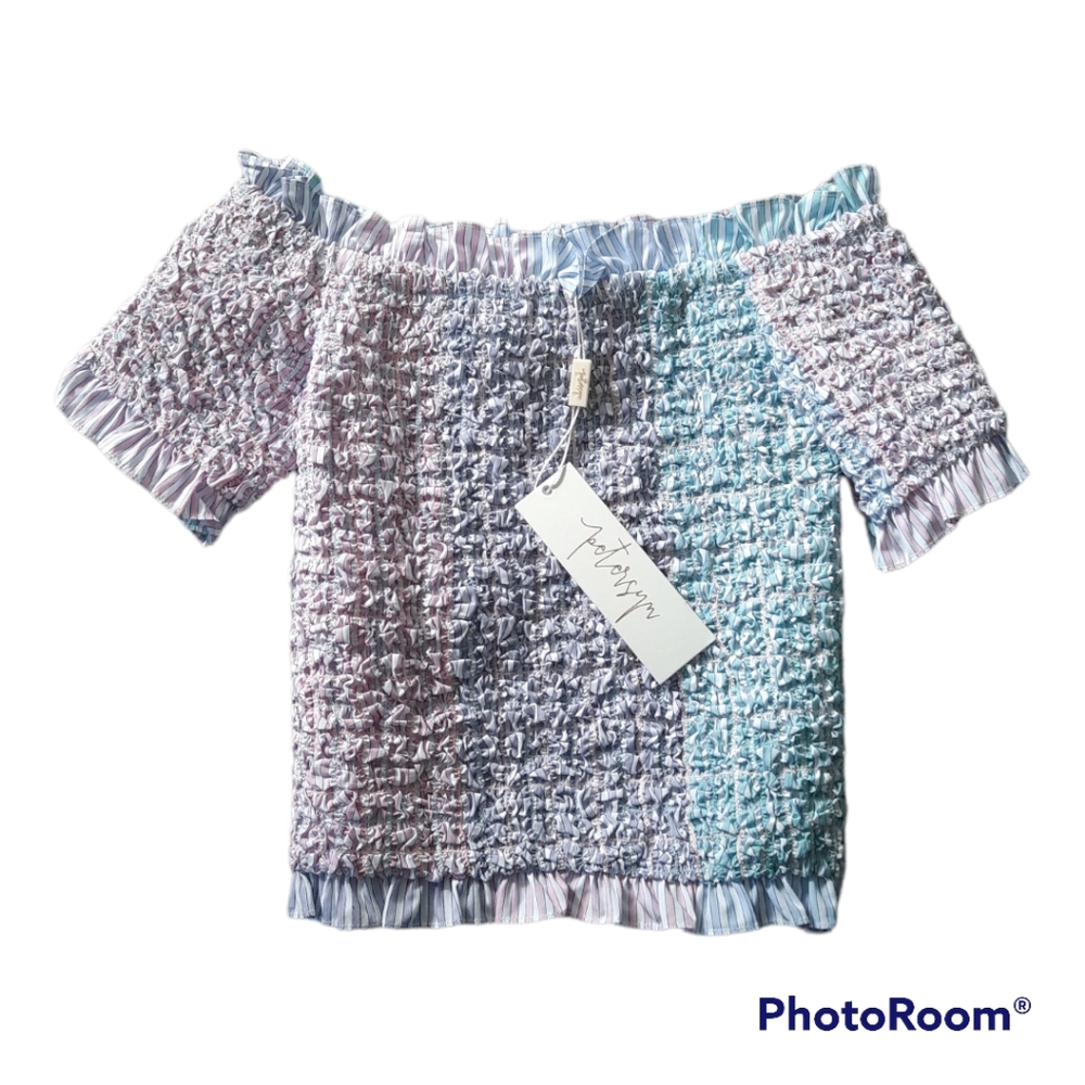 Petersyn Kinsey smocked off the shoulder Multicolor - Picture 3 of 5